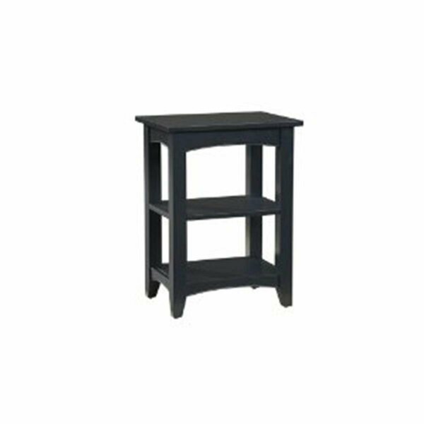 Deluxdesigns Shaker Cottage 2 Shelf End Table - Black - 20in. x 15in. x 27in. DE3332110